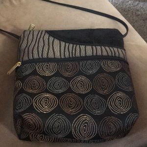 Never used crossbody black multi colored